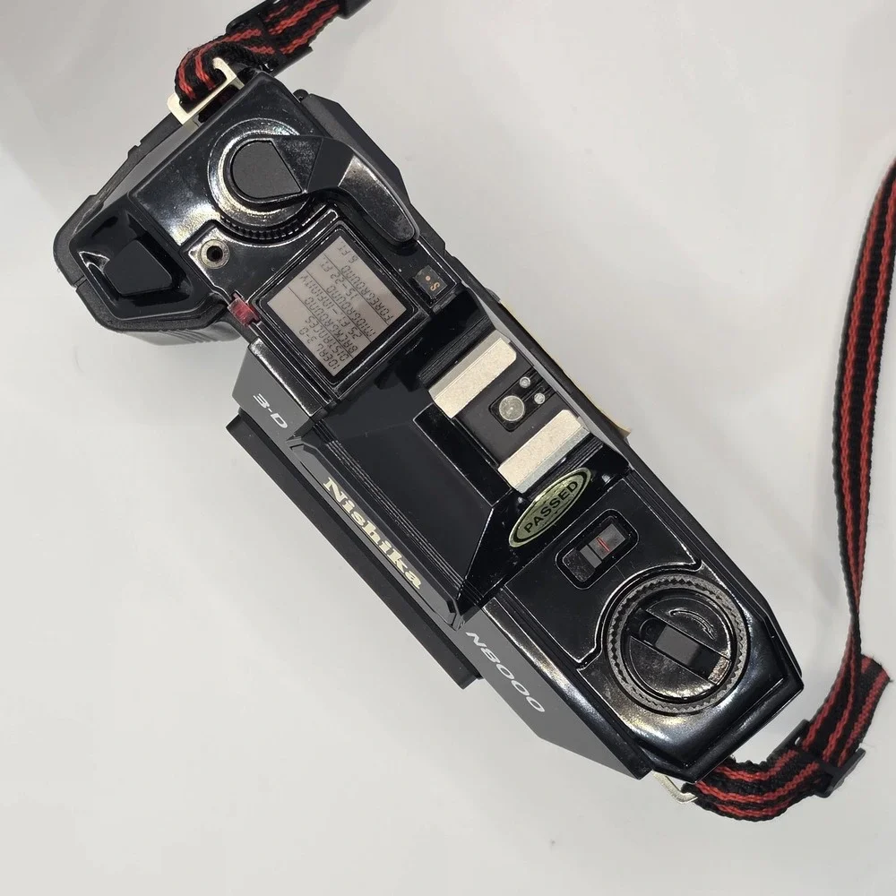 NISHIKA N8000 35mm Quadrascopic 3D FILM CAMERA W/ Case & Strap Dry Tested